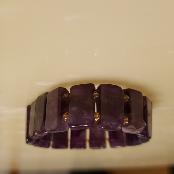 Purple Amethyst 16*5mm crystal bracelet - Picture 3 of 4